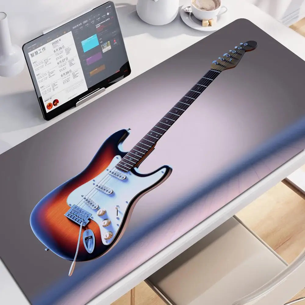 Large Mouse Pad .Mousepad Fender Guitar Gamer Keyboard Mat Game Mats Office Accessories Mausepad Gaming Computer Table Stitch
