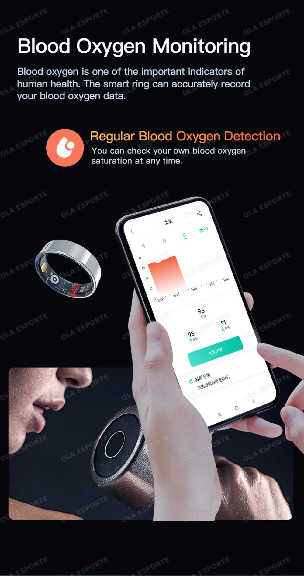2026 Outdoor Sports Smart Ring 5ATM+IP68 Waterproof Rings Heart Rate Blood Pressure/Oxygen Sleep Health Monitoring Smartring Men