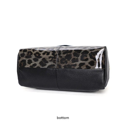 Aidrani Genuine leather handbag 2025 women's fashion bag premium leopard print luxury brand top cowhide bag