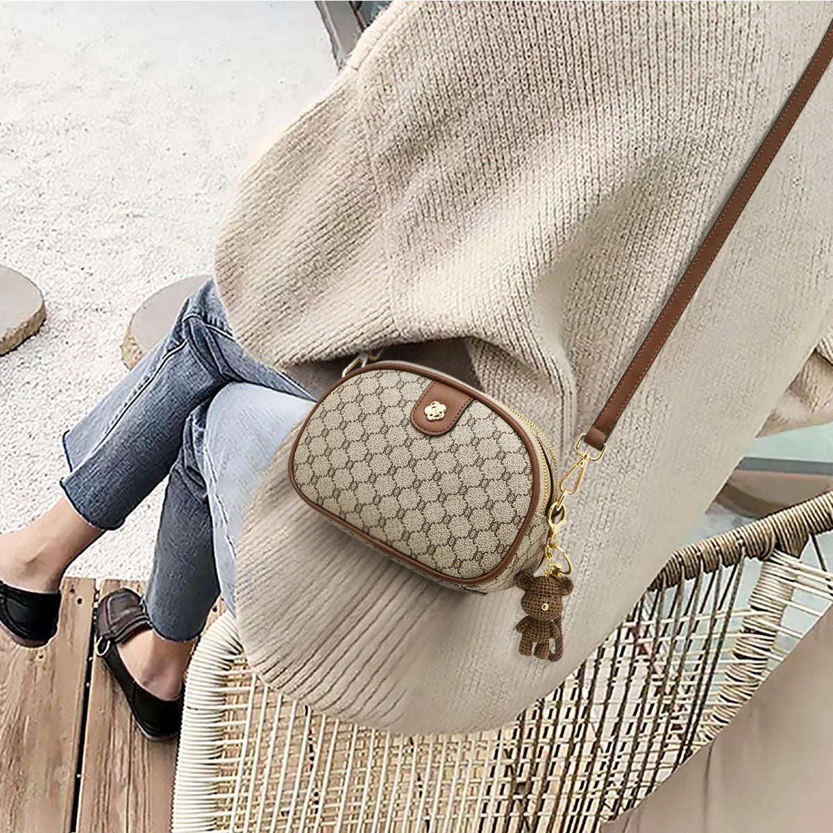 FOXER 2026 Fashion New Women's Shoulder Bag PVC Leather Female Crossbody Bag Chic Daily Lady Cellphone Bag Purse