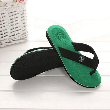 Men Flip Flops Beach Sandals Summer Slippers Non-Slip Casual Flat Shoes 2024 Slippers Indoor House Shoes For Men Outdoor Slides