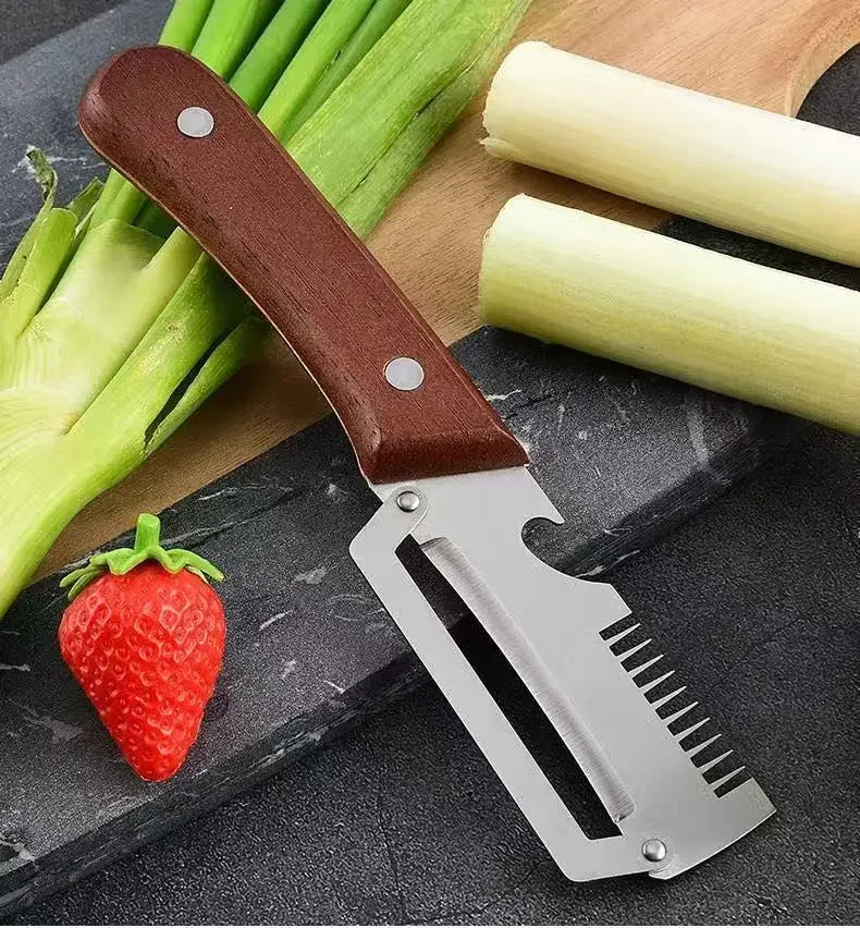Kitchen Fruit Vegetable Processing Tool Peeler Stainless Steel Paring Knife Ergonomic Handle Portable Gadget for Daily Cooking