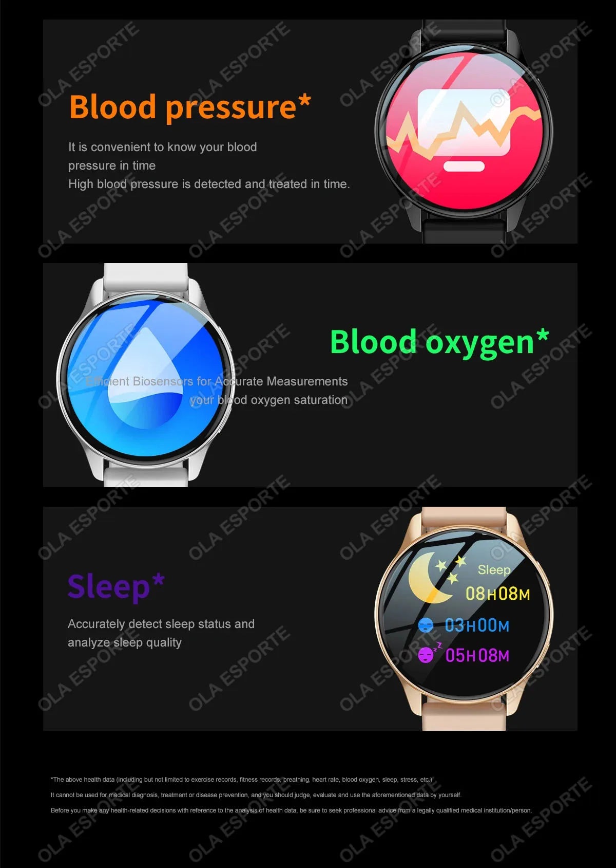 Smart Watch 1.77inch HD AMOLED Screen Bluetooth Call Health Monitor Smartwatch Men Women Fitness Sports Watches For Android IOS