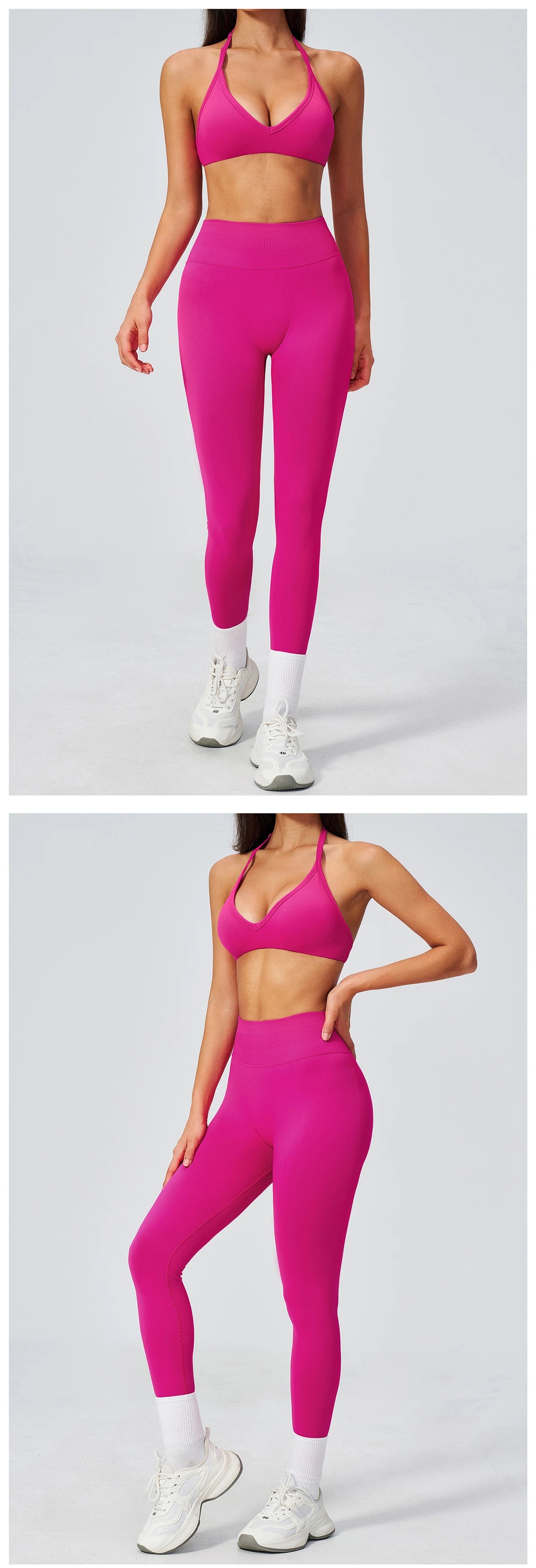 Fitness Suit 2PCS Women's Tracksuit Yoga Set Sports Outfits Gym Clothes Running Push Up Sportswear Female Workout Yoga Clothes