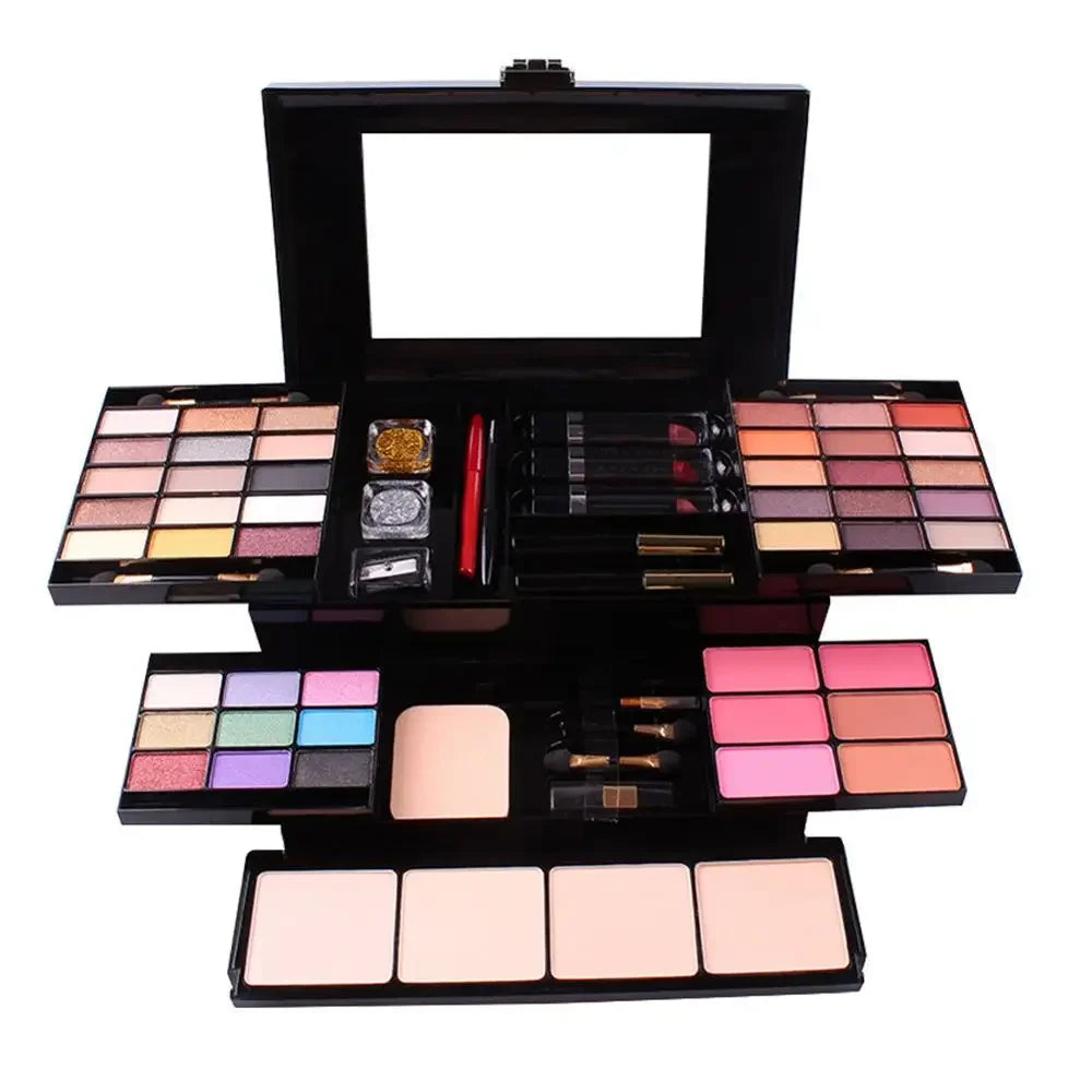 Professional Makeup Set Box Matte Glitter Eyeshadow Foundation Powder Kit Blush Women Multi-functional Palette Cosmetic Case