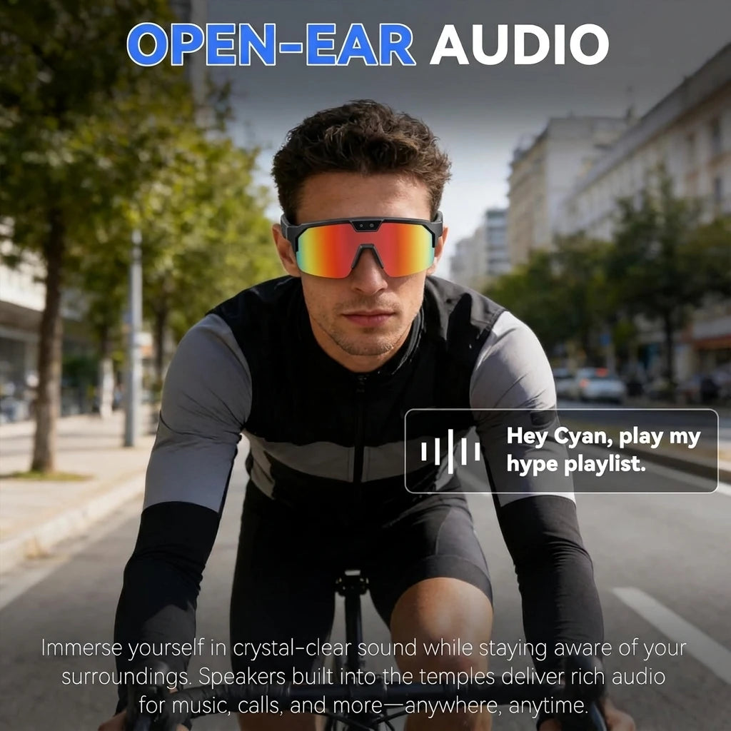 AI Smart Glasses With Camera 4K HD Video & Photo Capture, Real-Time Translation, 8MP Pixel Anti-shake Outdoor Sports Goggles Men