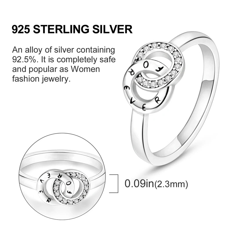 2026 New 925 Sterling Silver Rings Zircon Sparkling CZ Rings Rings For Women Original Wedding Fine Jewelry Accessories Gifts