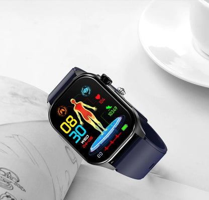 ET580 Smart Watch Men 2.04inch AMOLED Large Screen Bluetooth Call ECG Blood Pressure Oxygen Health Monitor SOS Smartwatch