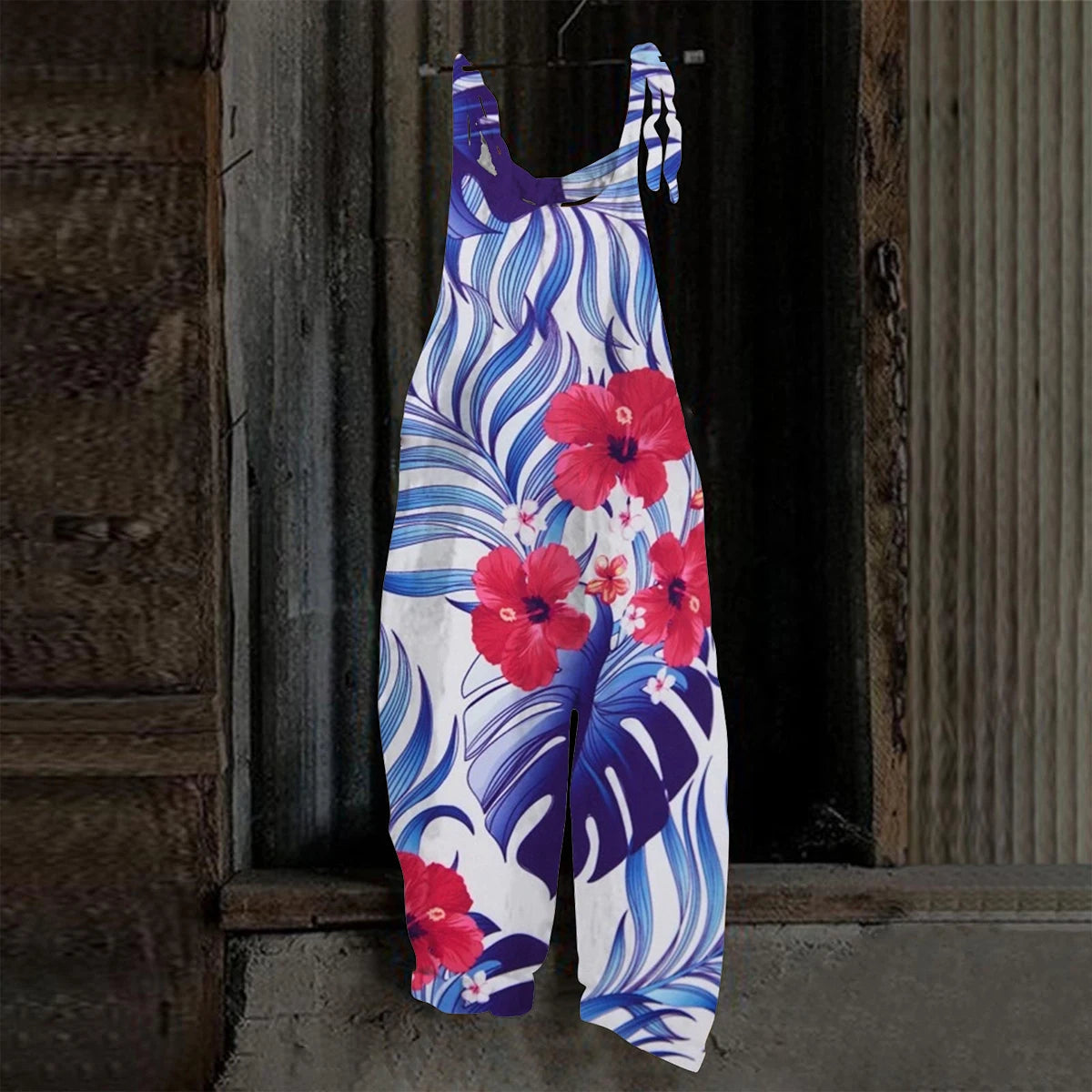 2026 New Colorful Paint Splash Print Sleeveless Overalls Women Casual Loose Wide Leg Jumpsuit Graffiti Art Streetwear Rompers Fo