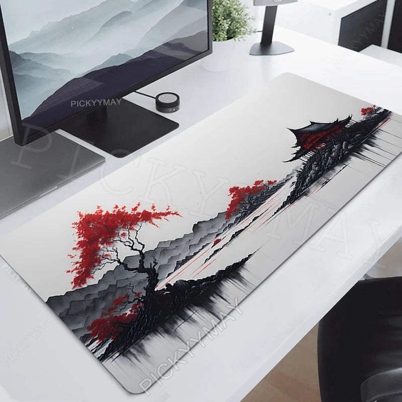 Ink Painting Desk Mat Gamer Mousepads Company Mouse Pad Office Desk Pads Large Mousepad Chinese Style Mouse Mats For Computer