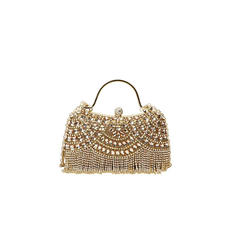 Super Exquisite Diamonds Frame Handbags Gold Silver Hasp Chains Designer New Style Shoulder Bags for Women 2025 Fashion Party