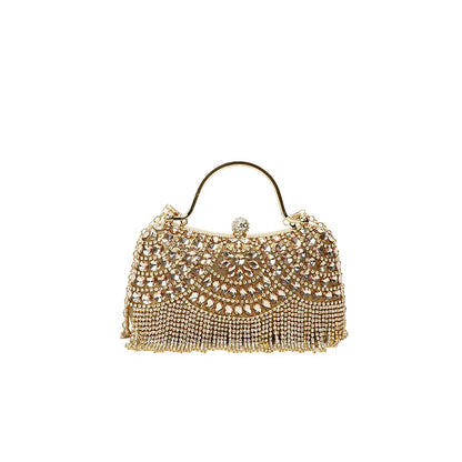 Super Exquisite Diamonds Frame Handbags Gold Silver Hasp Chains Designer New Style Shoulder Bags for Women 2025 Fashion Party