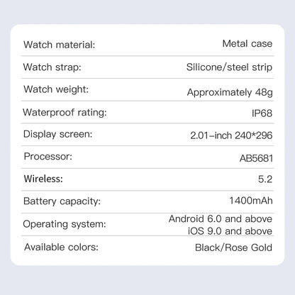 LIGE Militray 1400mAh Large Battery Smart Watch For Men 2.01 inch HD Screen 100+Sports Mode Bluetooth Call Men Women Smartwatch
