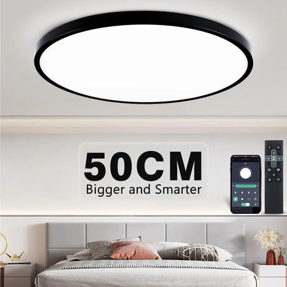 50CM Large Ceiling Lamp Smart APP/Remote Control Dimmable for Bedroom 48W Ceiling Lights AC 110/220V LED Lights for Living Room