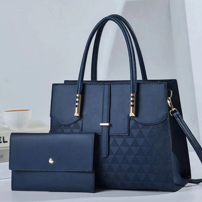 New Women's bag handbags for women femme Shoulder bag Women's Lychee pattern PU Portable bucket bag ladies messenger bag