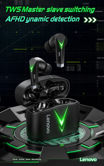 Choice US Lenovo LP6 Bluetooth 5.0 Headphones 9D Strong Deep Bass Music Sound Earbuds Sweatproof Cinema Sound Earphones
