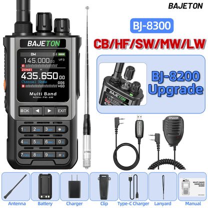 BAJETON BJ-8300 10W Ham Radio Shortwave HF SSB CB Walkie Talkie AM USB LSB CW Bluetooth Programming Handheld Two Way Radio