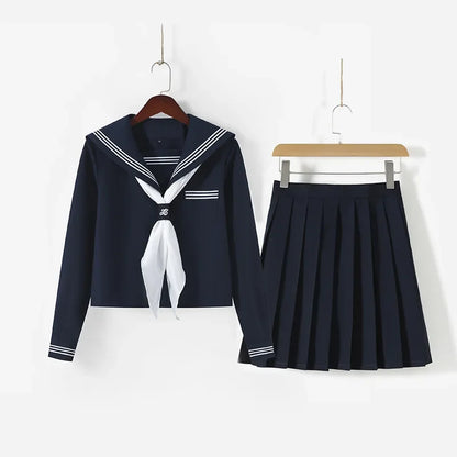 Student JK Uniform Women's High School Korean Chinese School Uniforms Navy Sailor Outfit Short Sleeve Suit Japan Seifuku Girl