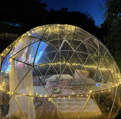 3.6m Outdoor Garden Clear Geodesic Dome Igloo Tent Aluminum Steel Frame PVC Wedding Party Event Exhibition-5m 6m