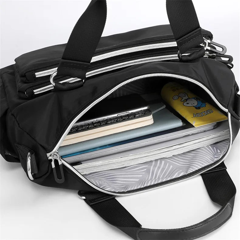 High-grade fabrics,Women's Shoulder bag Female Top-Handle bag Handbag Waterproof Nylon CrossBody Bag Ladies Messenger Bag