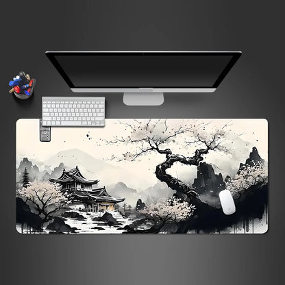 Mouse Pad Sakura Landscape Desk Accessories Mat Gamer Rug Xxl Keyboard Pad 1000X500x3MM Desk Mat Office Carpet Gaming Mouse Mats