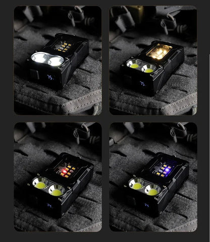 Tactical Portable Work Light EDC Flashlight Tool Mini LED Flashlight Outdoor Camping Hiking Tool MOLLE Flash Light Rechargeable