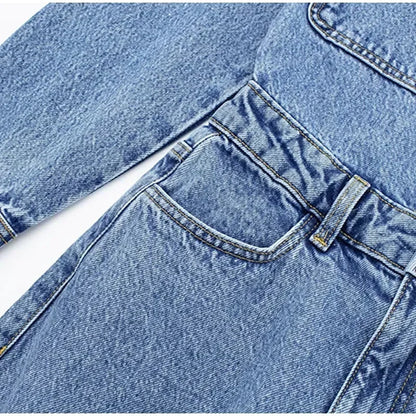 Autumn Denim Jumpsuit for Women Overalls Woman Jean Overalls Long Sleeve Elegant Jumpsuits Y2k Streetwear 2024 Turn Down Collar