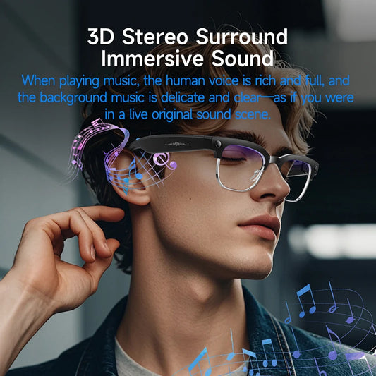 2026 New Smart AI Glasses AI Intelligent Translation 4K Ultra HD 8MP HD Camera AI Voice Wake-up Photo Recording AI Smart Glasses