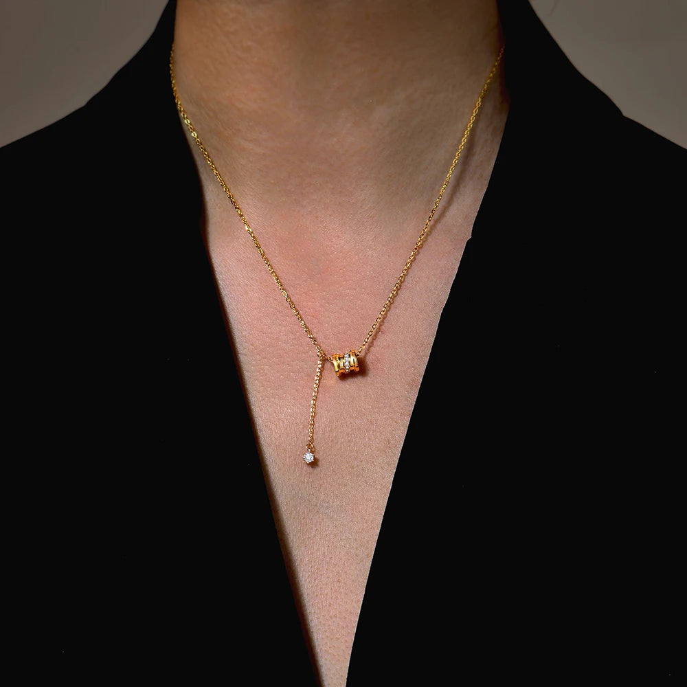 CHARMING 2025 Minimalist Moissanite Necklace Round Wheel Pendant 925 Sterling Silver for Women Men Wedding Fine Jewelry Hot Sale