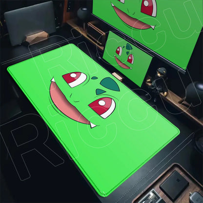 P-pokemon Bulbasaur Mouse Mats Rubber Mousepad Large Anime Gaming Accessories Pad Kawaii Carpet Cabinet Keyboard Office Deskmat