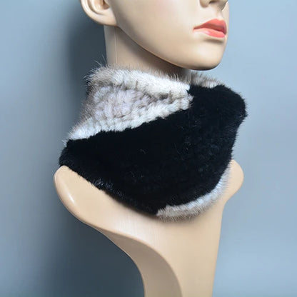Winter Ring Scarf Women Real Fur Mink Warm Fashion Female Loop Mink Scarves 2026 For Women Knitted Ring Scarfs
