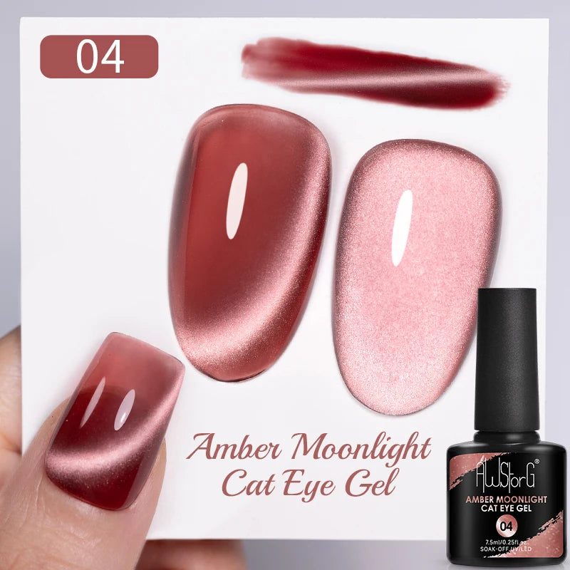 7.5ml Golden Light  Magnetic Gel Golden Gems Magnetic Gel Nail Polish Cat Nail Sparkling Glitter Semi Permanent Varnish
