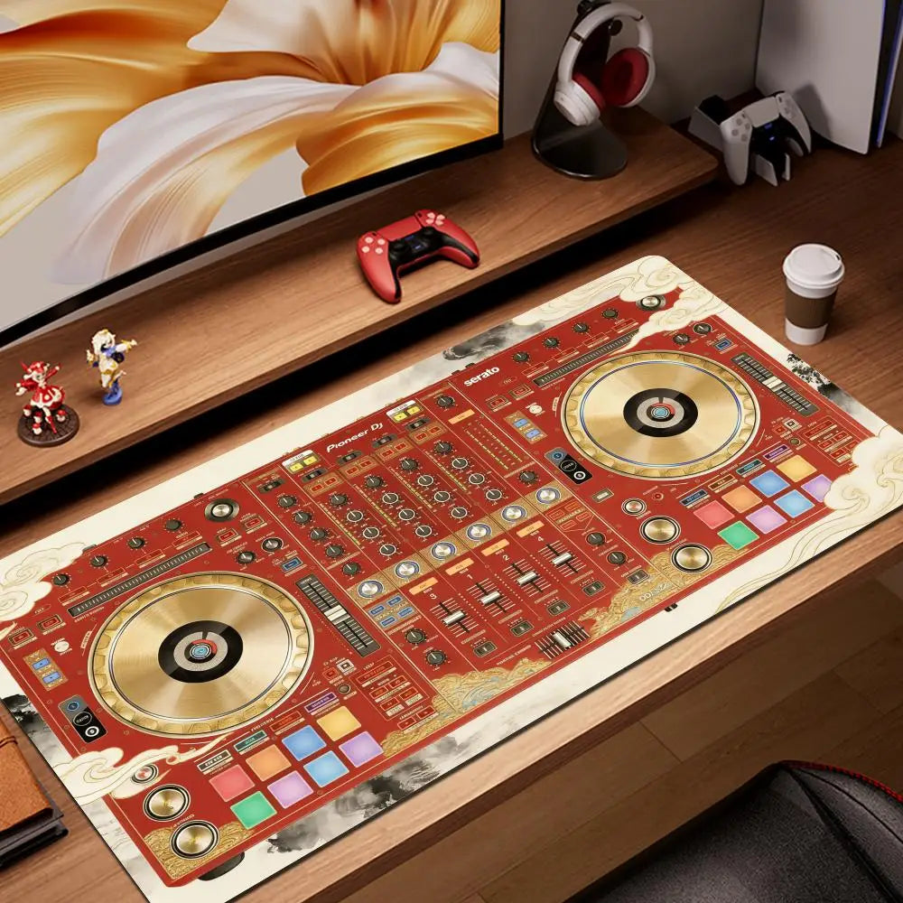 Radio Dj Workbench Mouse Pad Gamer XL Large HD HYBXAXC Desk Mats MousePads Natural Rubber Carpet Anti Slip Laptop Mice Pad