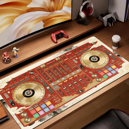 Radio Dj Workbench Mouse Pad Gamer XL Large HD HYBXAXC Desk Mats MousePads Natural Rubber Carpet Anti Slip Laptop Mice Pad