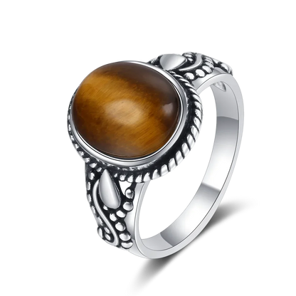New Fashion 925 Silver Oval High Quality Natural Tiger Eye Rings for Men Women Gifts Trendy Jewelry Wholesale Dropshipping