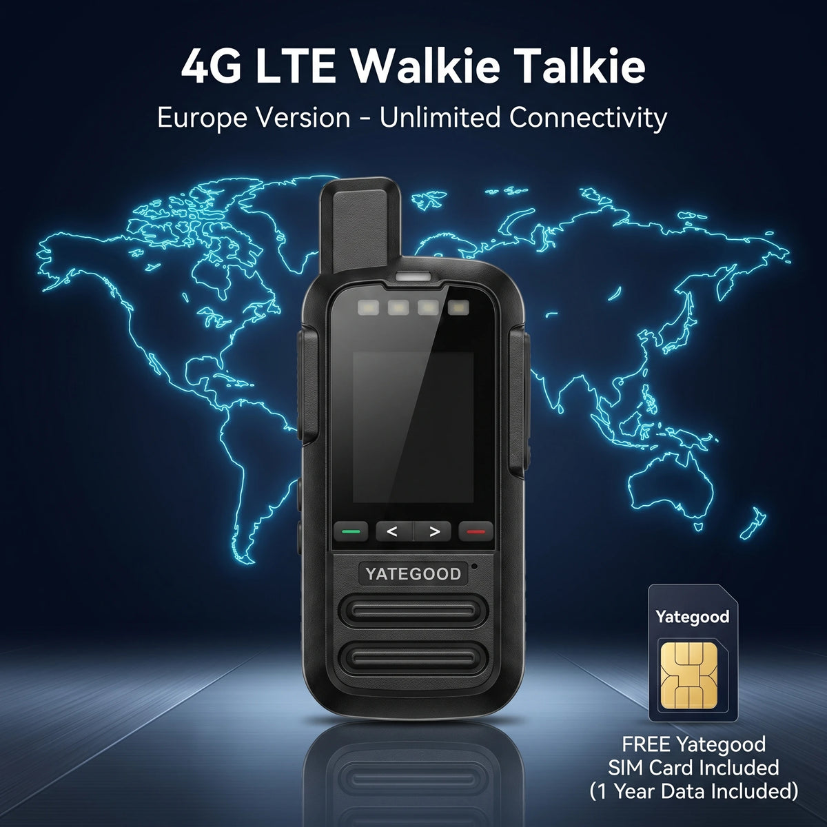 Walkie Talkie  POC Radio 100KM  Handheld Network  SOS Function Global 5000KM 3G 4G POC