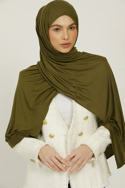 Muslim Jersey Hijab Scarf Women Long Solid Color Head Wrap For Women Hijabs Scarves Ladies Muslim Veil Jersey Hijabs