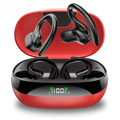 Lenovo Sports Wireless Headphones BT 5.3 over Ear Ture Buds with Earhooks Waterproof Sports Earphones Running in-Ear Headset
