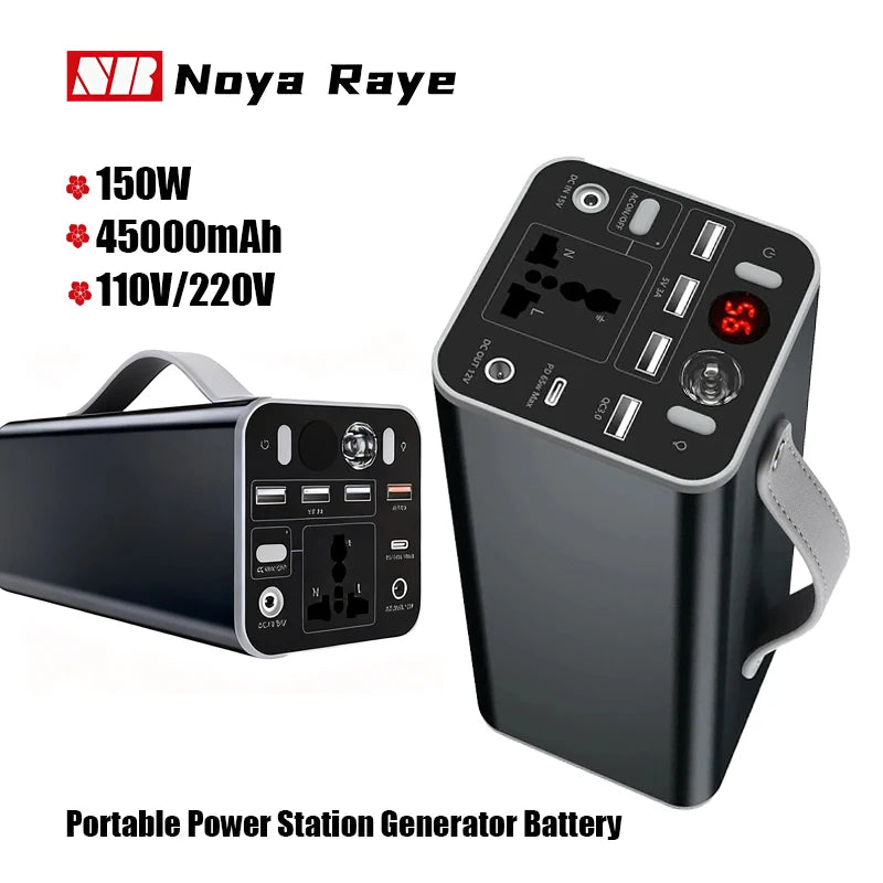 150W 45000mAh 110V/220V Portable Power Station Generator Battery AC DC output Outdoor Charger Emergency Power Supply Power Bank