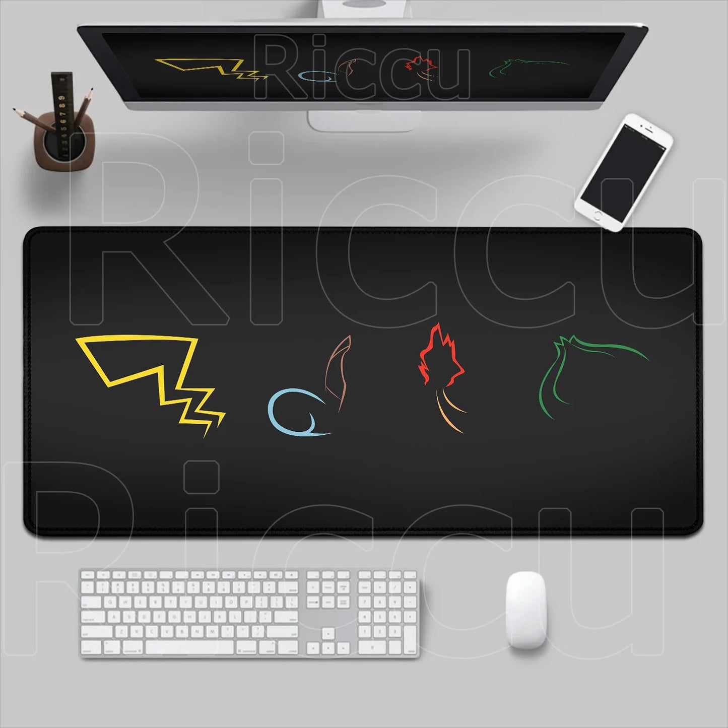 P-pokemon Bulbasaur Mouse Mats Rubber Mousepad Large Anime Gaming Accessories Pad Kawaii Carpet Cabinet Keyboard Office Deskmat