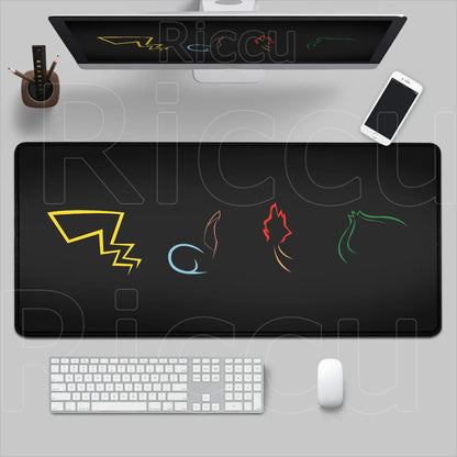 P-pokemon Bulbasaur Mouse Mats Rubber Mousepad Large Anime Gaming Accessories Pad Kawaii Carpet Cabinet Keyboard Office Deskmat