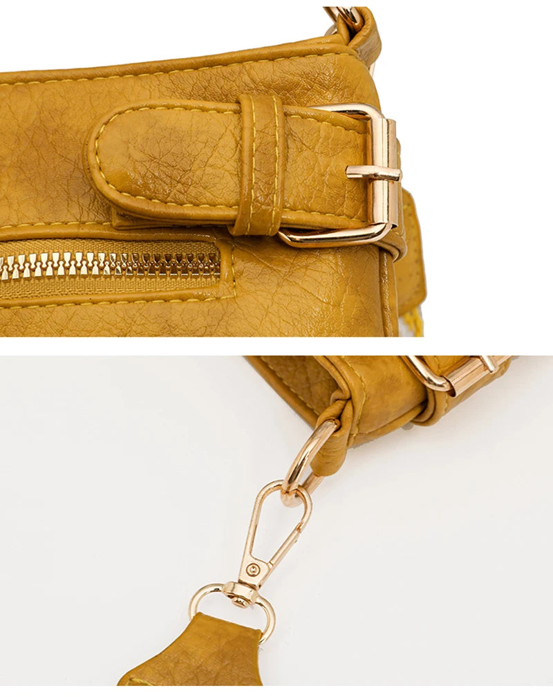 Designer Luxury Handbags 2025 New Vintage Soft Leather Tote Bags For Women Multi-pocket Shoulder Messenger Bags High quality Sac