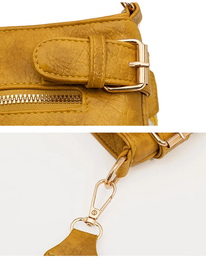 Designer Luxury Handbags 2025 New Vintage Soft Leather Tote Bags For Women Multi-pocket Shoulder Messenger Bags High quality Sac