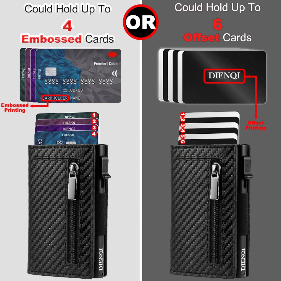Rfid Credit Card Holder Men Wallets Mini Handbags Luxury Brand Bag Cardholder Case Leather Magnetic Coin Purse Hand Bag for Men