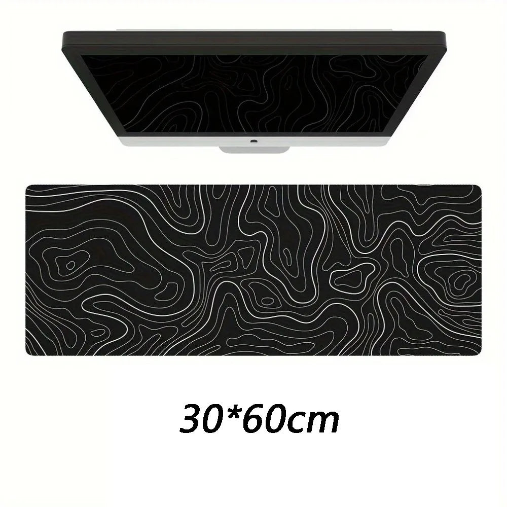 Professional Gaming Topographic Shape Gaming Mouse Pad Anti-Slip Wear-Resistant Keyboard Pad Office Keyboard Desk Mat Office Use