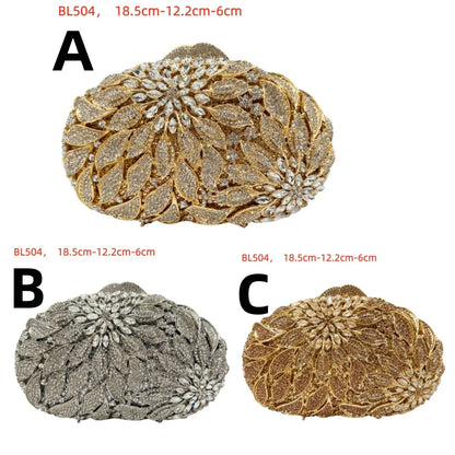 Champagne Bottle Bag Hollow Rhinestone Diamond Evening Bag Party Wedding Banquet Clutch Purse for Women Sac De Marque Luxe Femme