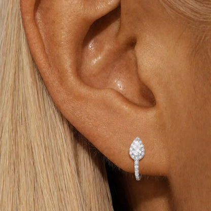 Aide 1PC 925 Sterling Silver INS Zircon Diamond Stud Earring Stud, Suitable For Women Daily Wear, Wedding Party, Valentine's Day