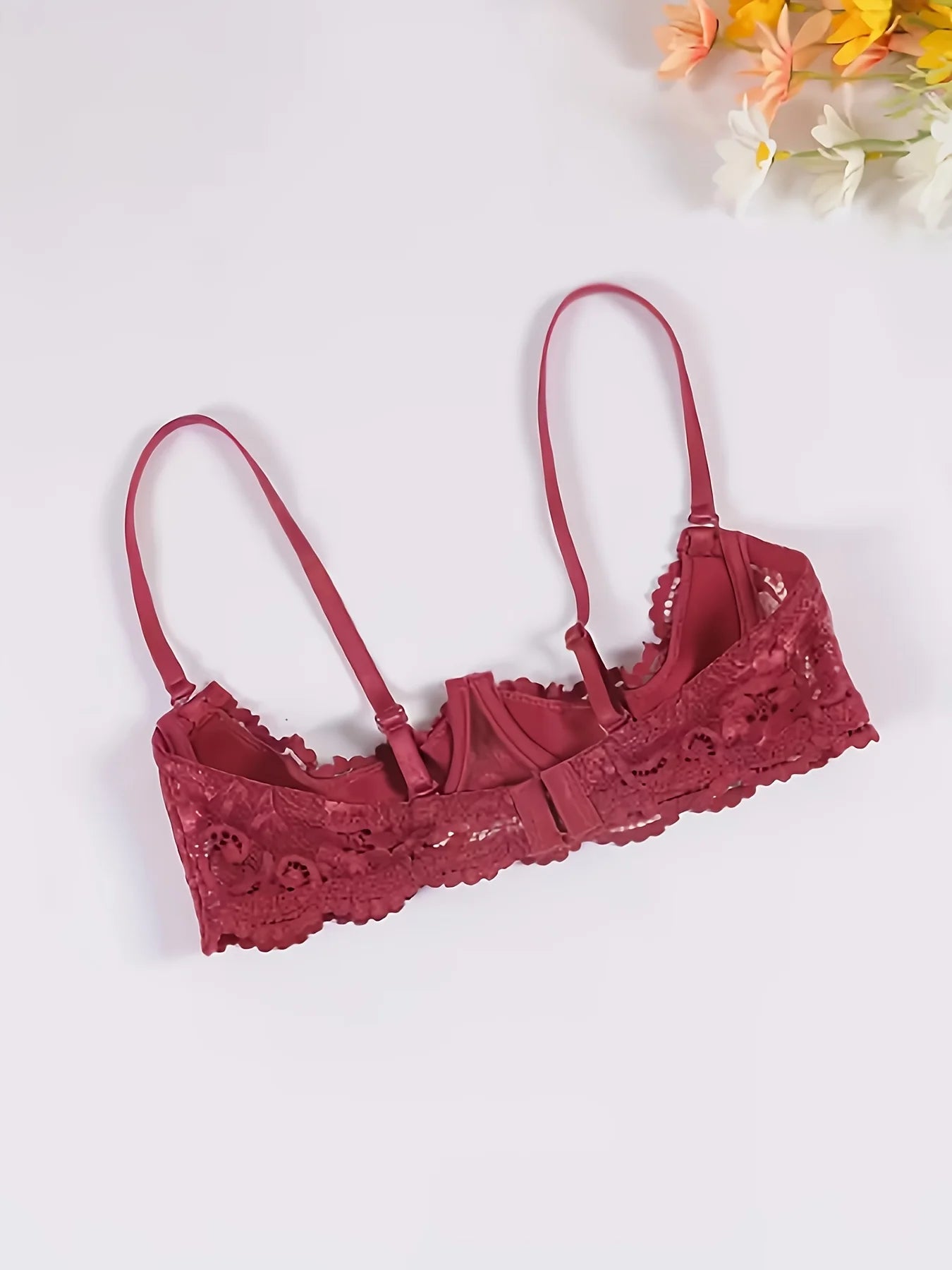 Women's Lace Open-Cup Underwire Bra, Soft, Skin-Friendly, Breathable, Plus-Size Sexy Lingerie