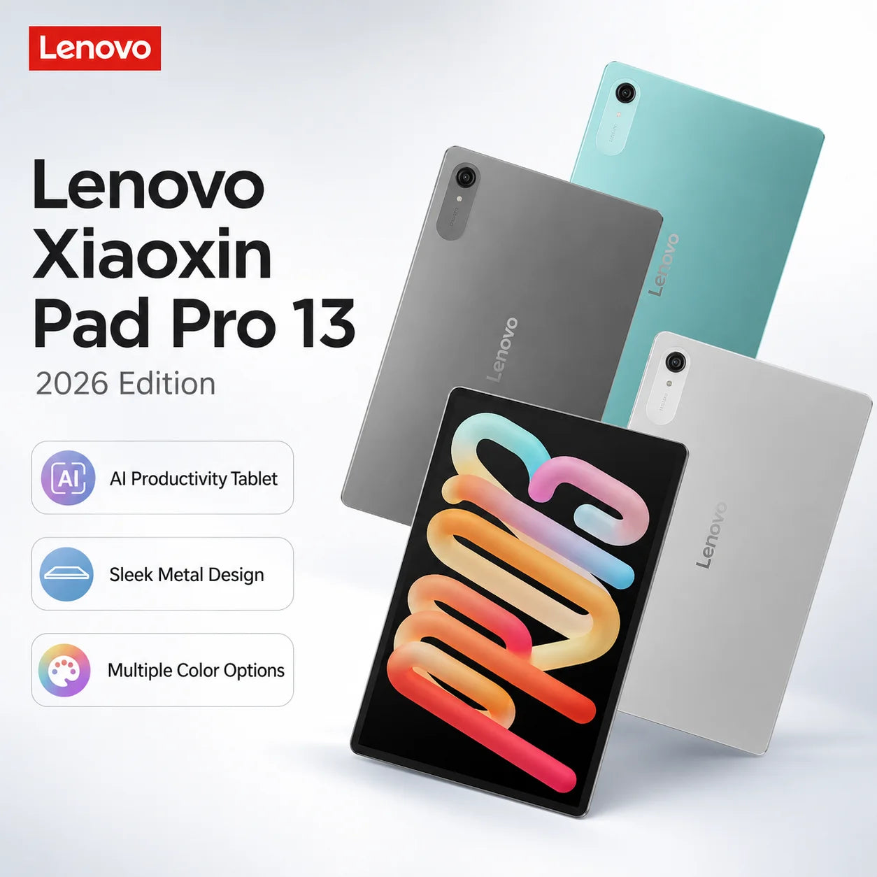 2026 New Lenovo Xiaoxin Pad Pro 13 TB376FC 13'' 144Hz 3.5K Screen Pads Snapdragon 8S 128GB 256GB Rom 10200mAh Tablet PC