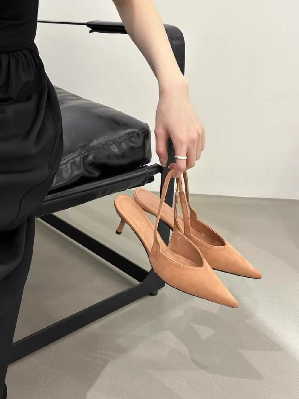 Luxury High Heels Sandals Women Sexy Pointed Toe Shoes for Woman Slippers New Party Shoes Pumps Elegant Slides Mujer Zapatos